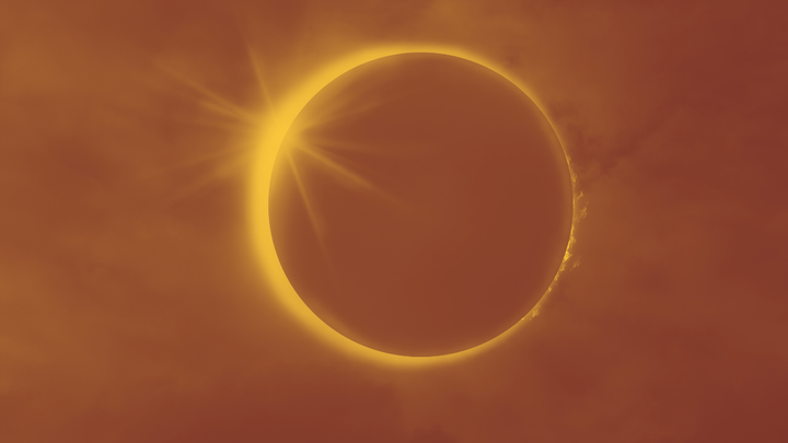 A photo of a total solar eclipse